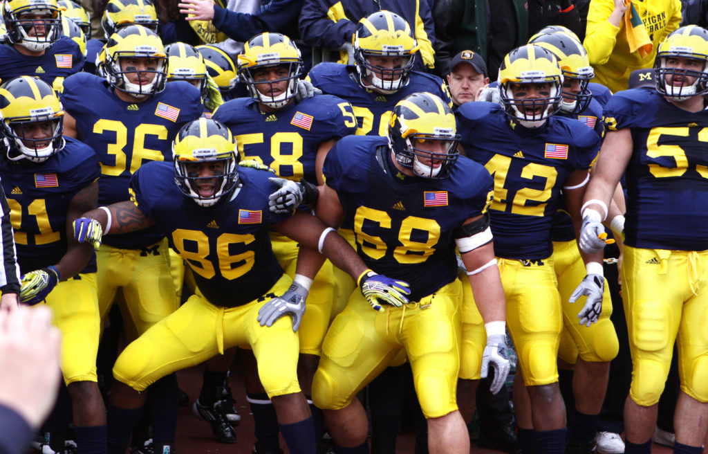 Michigan players prepare to come out of the tunnel before the start of the game as the University of Michigan took on Nebraska at Michigan Stadium Saturday November 19, 2011. Jeff Sainlar I AnnArbor.com